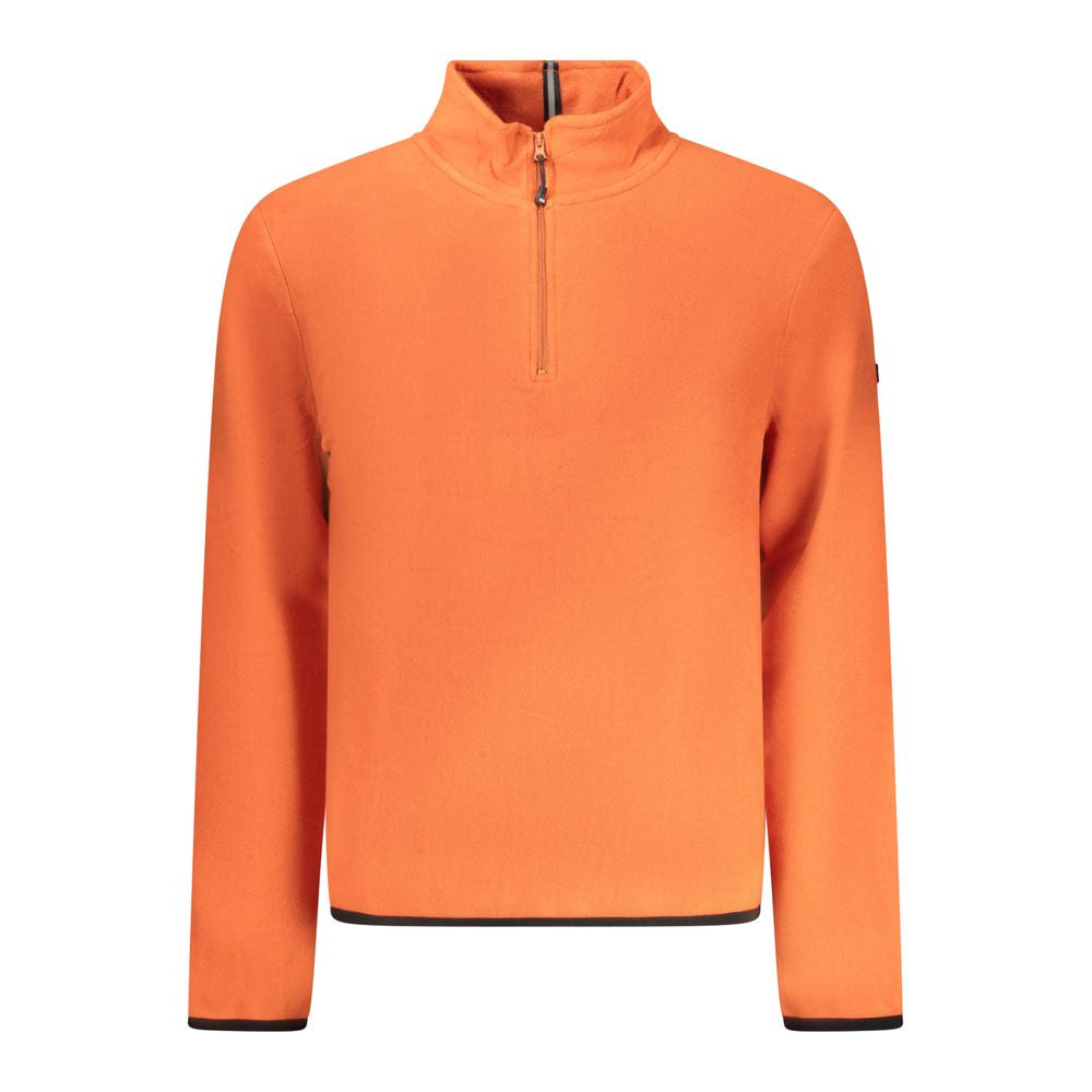 Norwegen 1963 Orangefarbenes Polyester Herren Sweatshirt