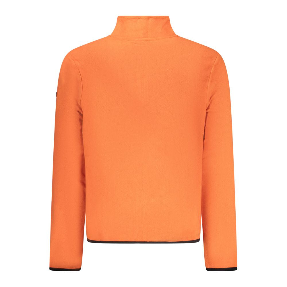 Norwegen 1963 Orangefarbenes Polyester Herren Sweatshirt
