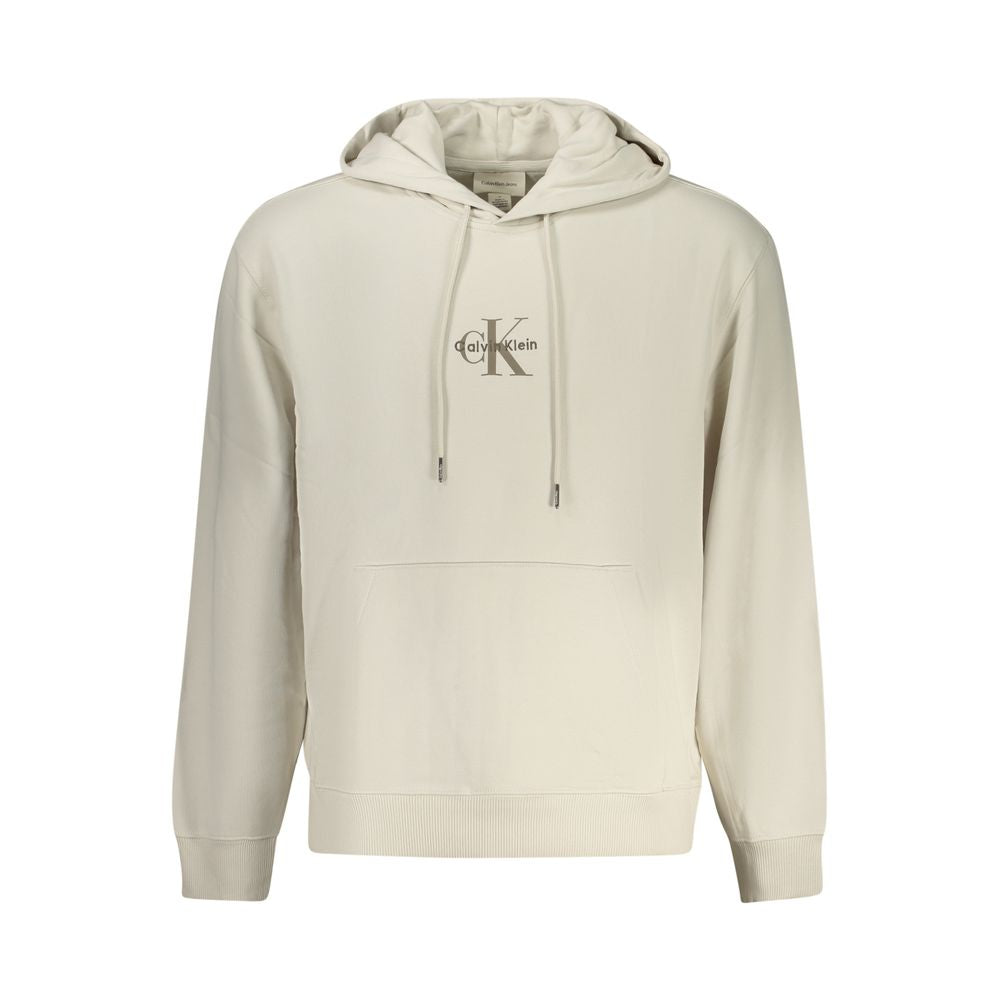 Calvin Klein Beiger Herren-Kapuzenpullover aus Baumwolle