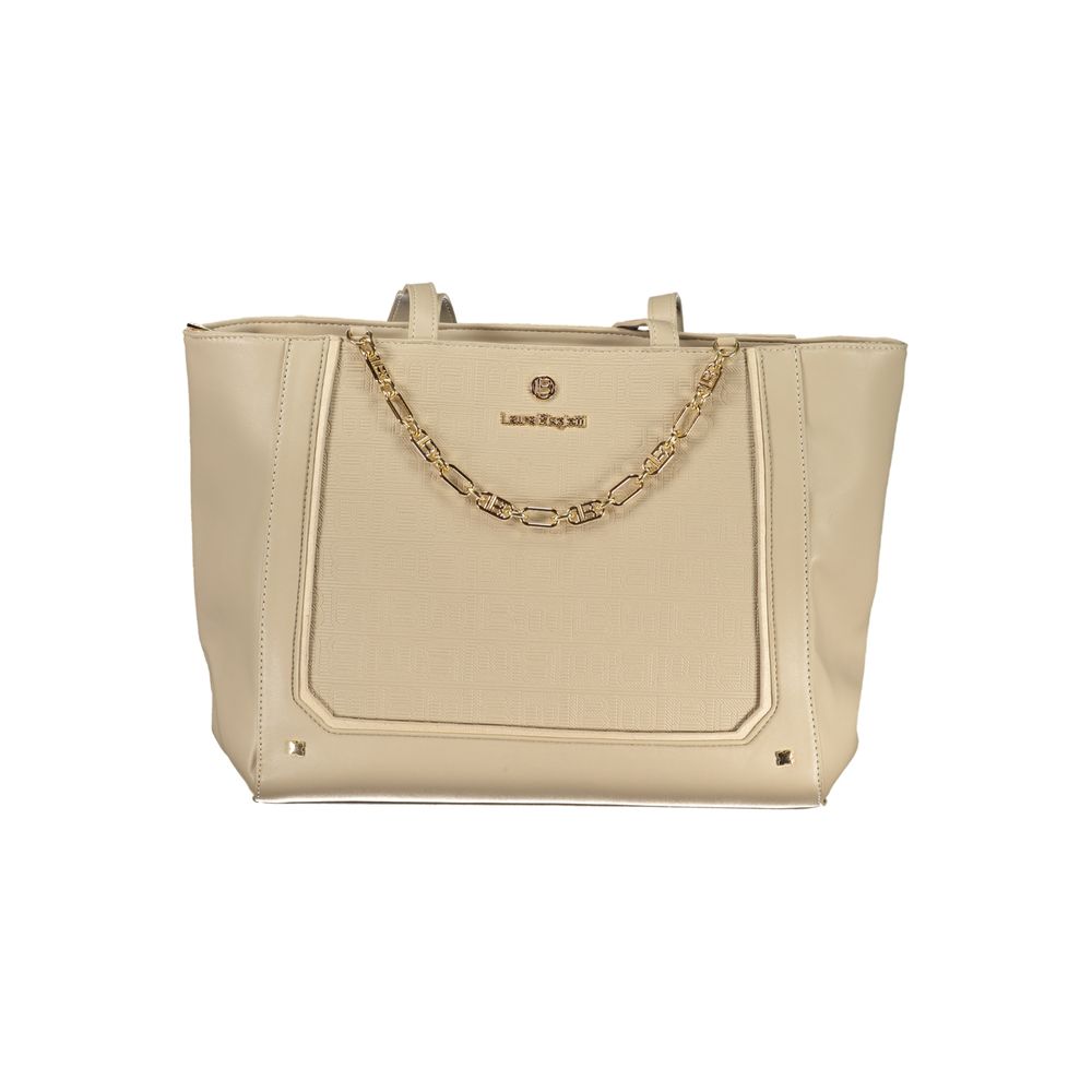 Laura Biagiotti Beige PVC Damen Handtasche