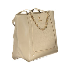Laura Biagiotti Beige PVC Damen Handtasche