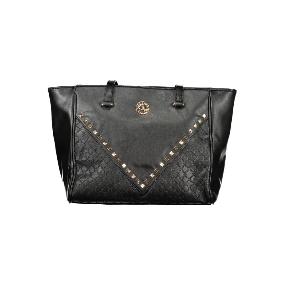 Laura Biagiotti Schwarze PVC Damen Handtasche