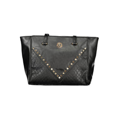 Laura Biagiotti Schwarze PVC Damen Handtasche