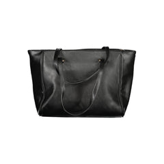 Laura Biagiotti Schwarze PVC Damen Handtasche