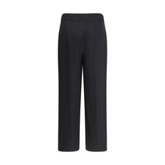 Max Mara Black Fleece Wool Casual Pants