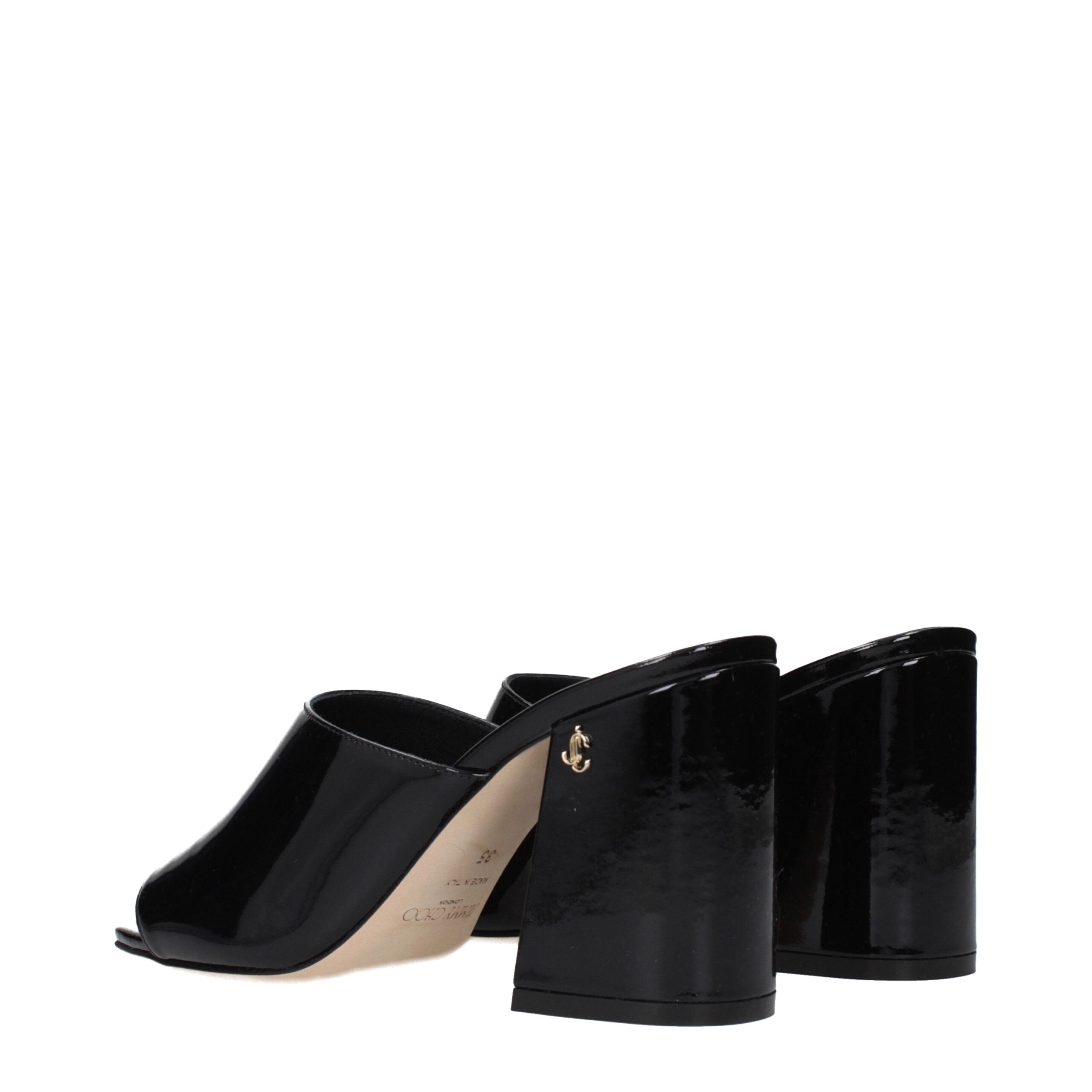 Jimmy Choo Schwarze Plateau-Sandalen aus Leder