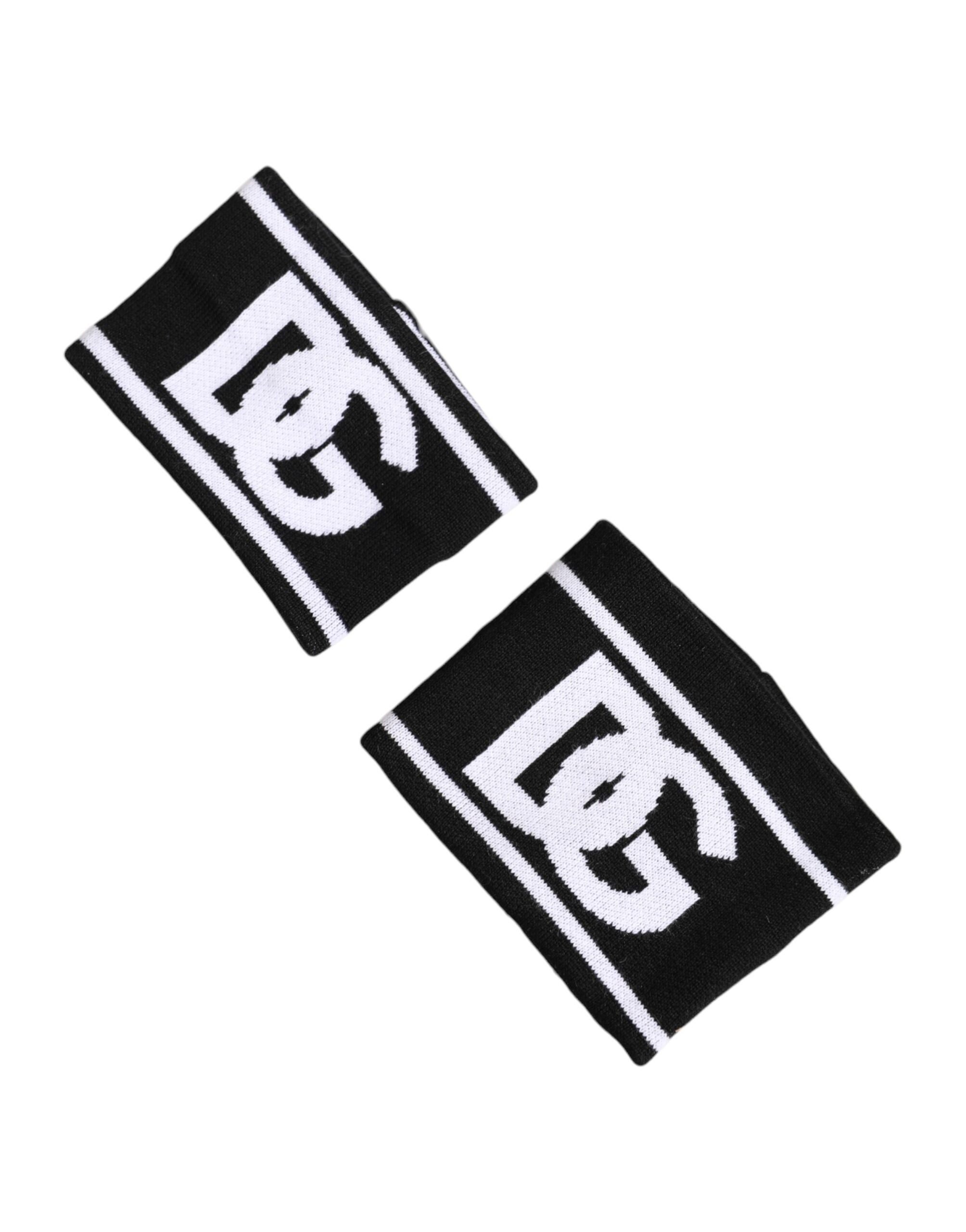 Dolce & Gabbana Zwart Wit DG Logo Katoen 1 Paar Een Polsband