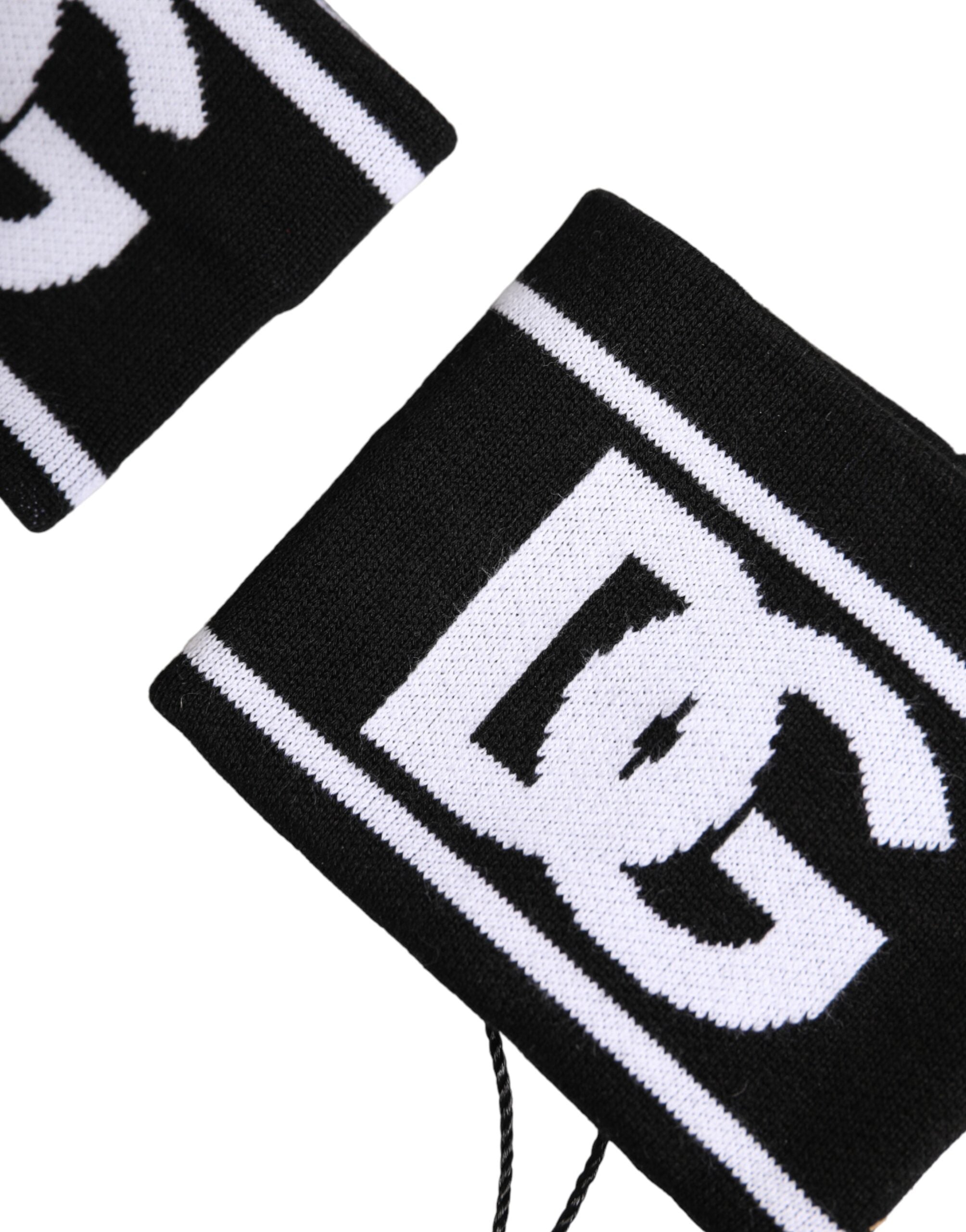 Dolce & Gabbana Zwart Wit DG Logo Katoen 1 Paar Een Polsband