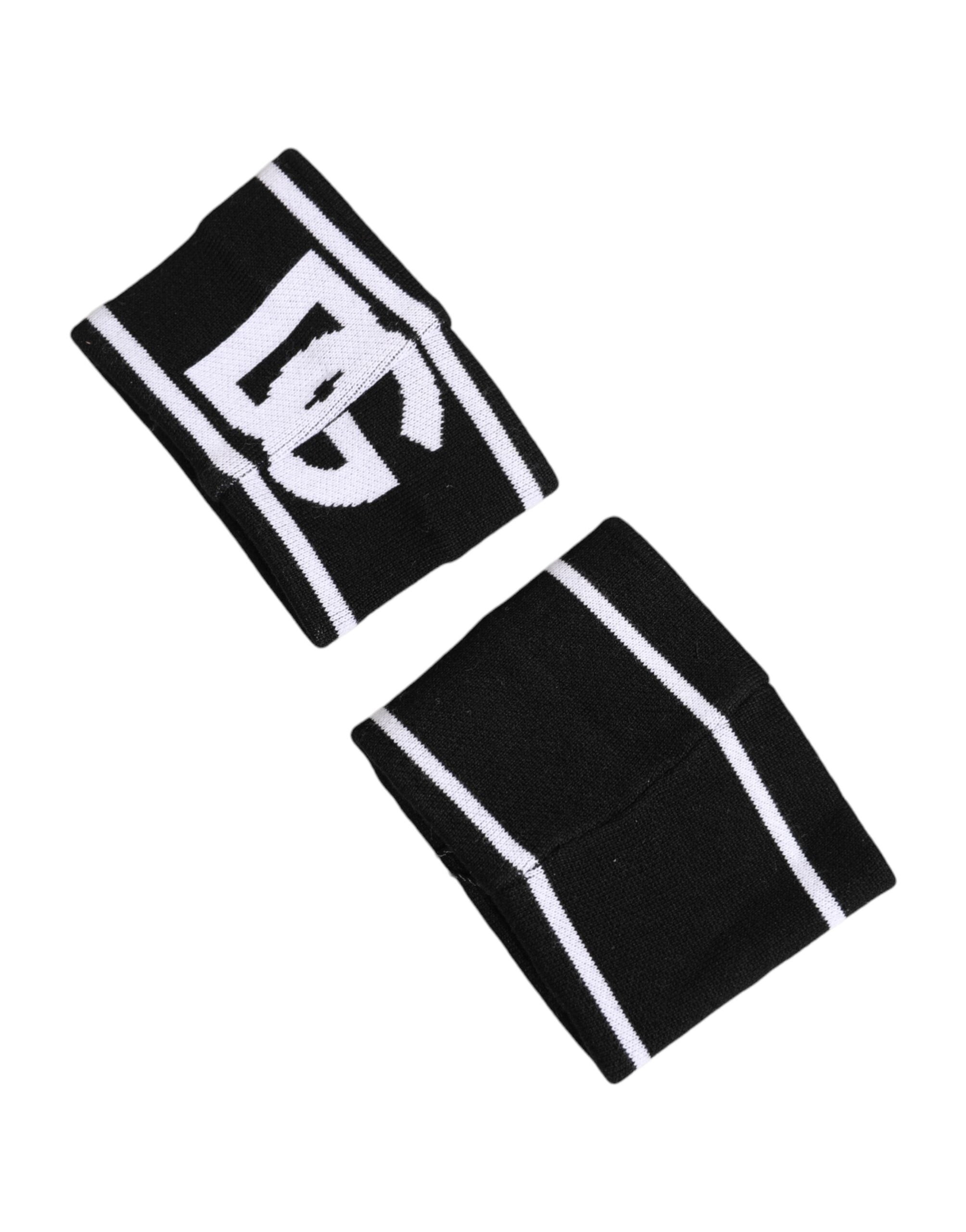 Dolce & Gabbana Zwart Wit DG Logo Katoen 1 Paar Een Polsband