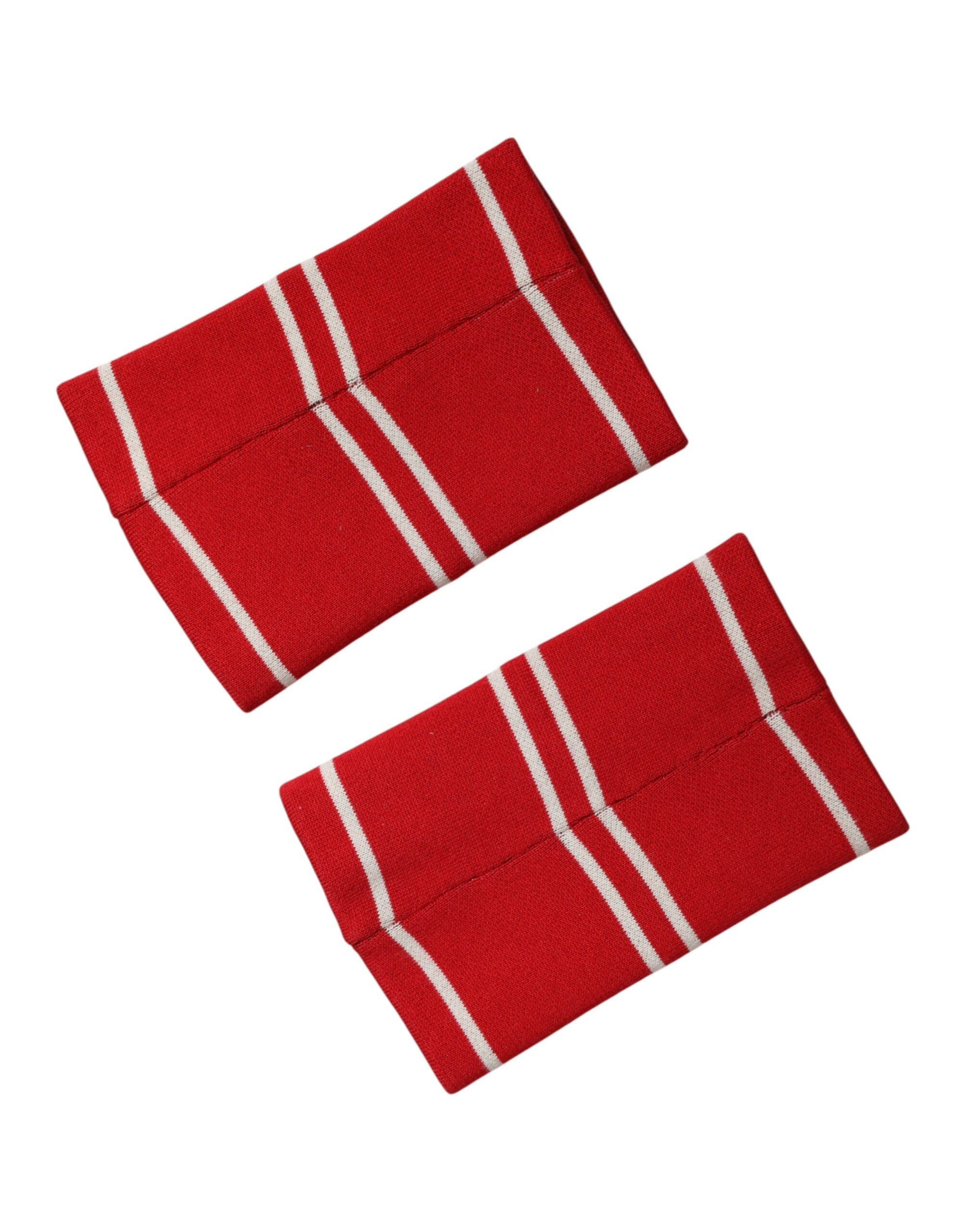 Dolce & Gabbana Rood Wit DG Logo Katoenen 1 Paar Eén Maat Polsband