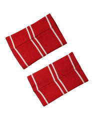 Dolce & Gabbana Rood Wit DG Logo Katoenen 1 Paar Eén Maat Polsband