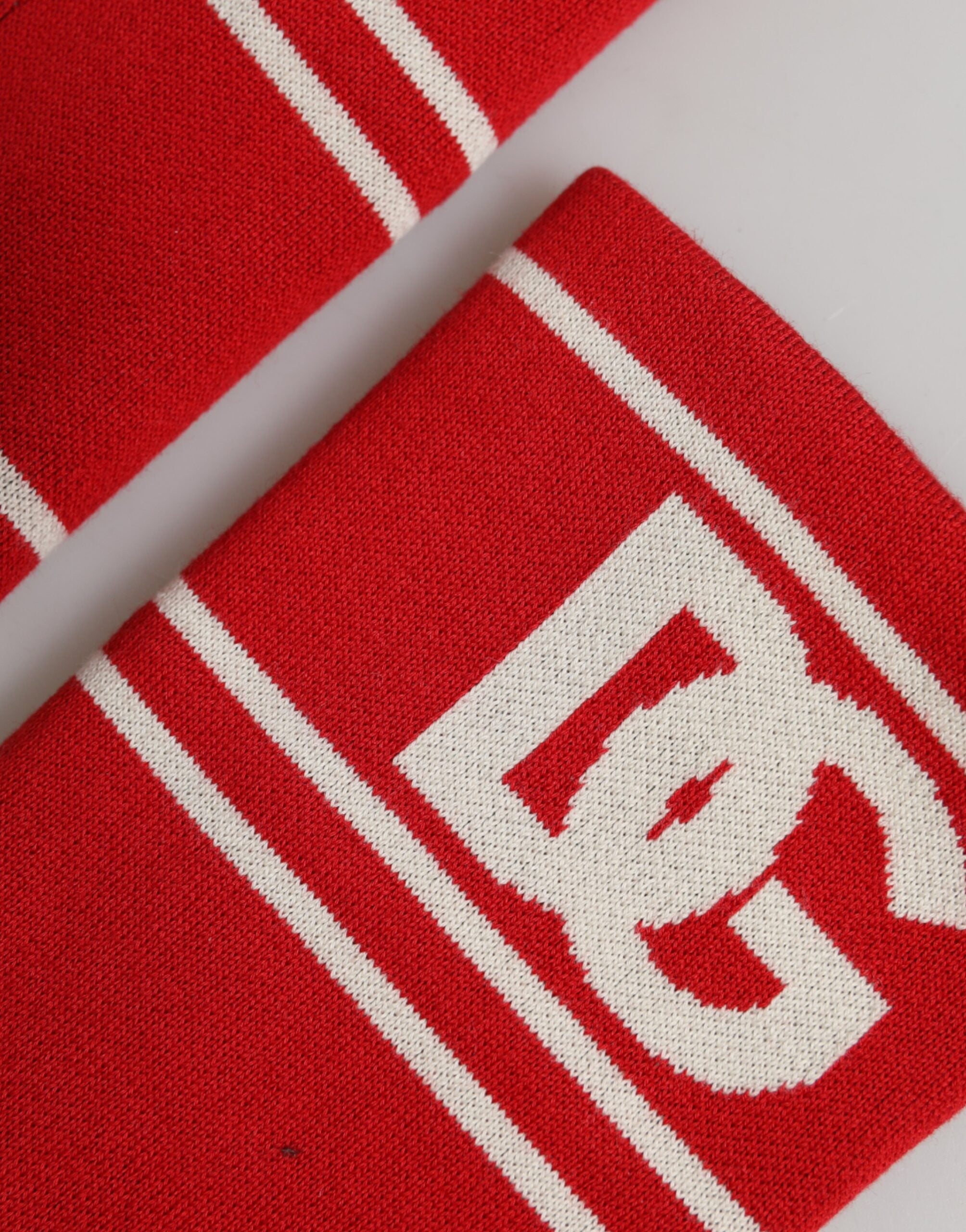 Dolce & Gabbana Rood Wit DG Logo Katoenen 1 Paar Eén Maat Polsband