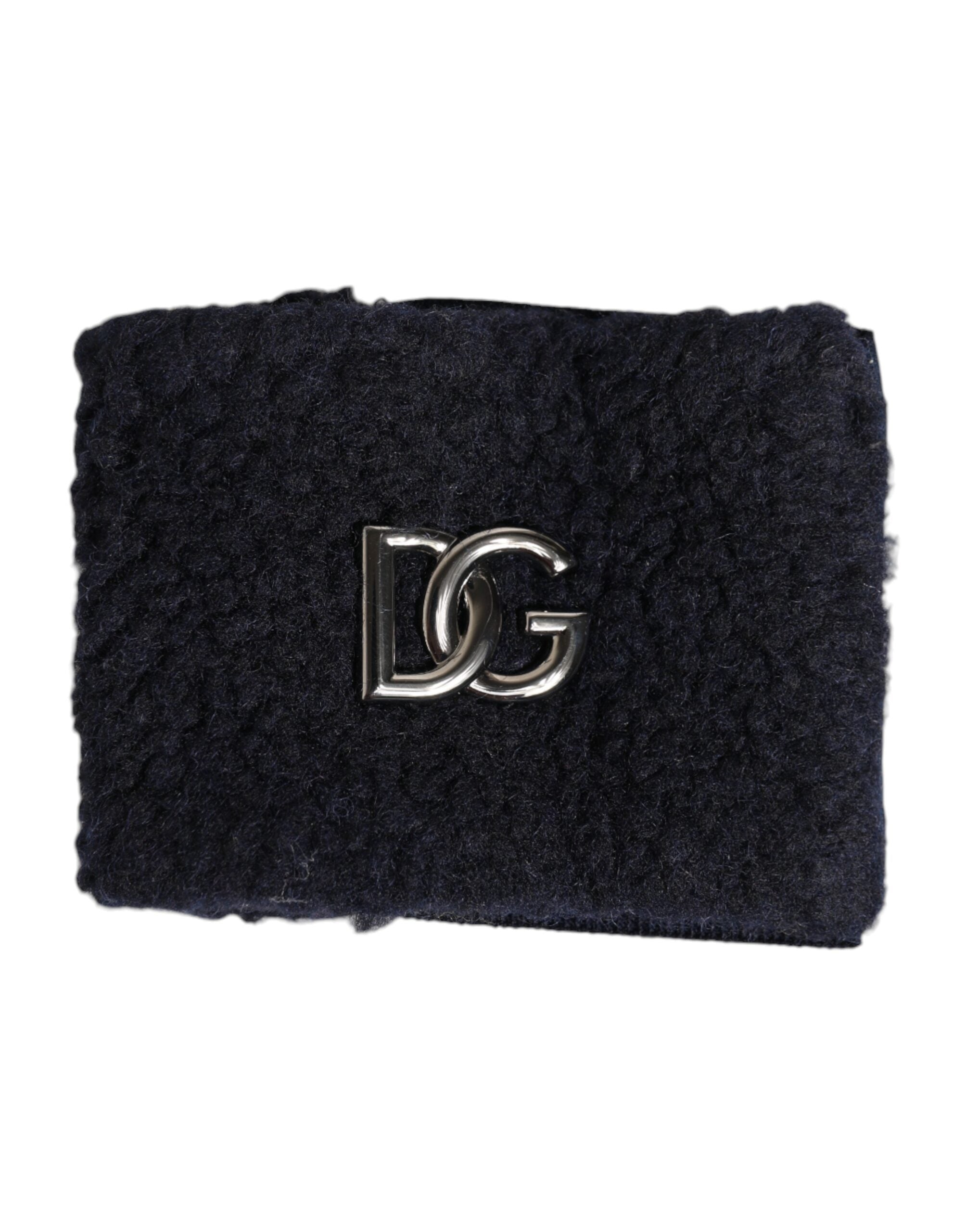 Dolce & Gabbana Zwart Polyester Logo Plaque Mannen Eén Maat Polsband