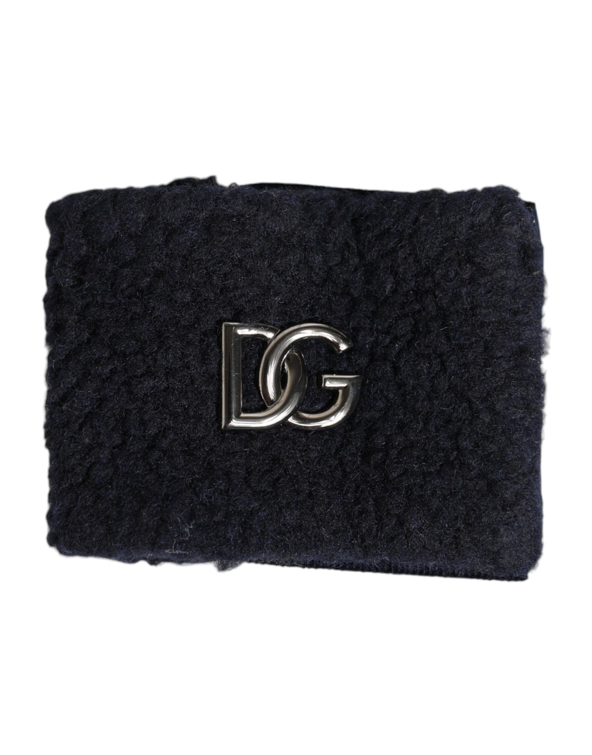 Dolce & Gabbana Zwart Polyester Logo Plaque Mannen Eén Maat Polsband