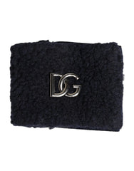 Dolce & Gabbana Zwart Polyester Logo Plaque Mannen Eén Maat Polsband