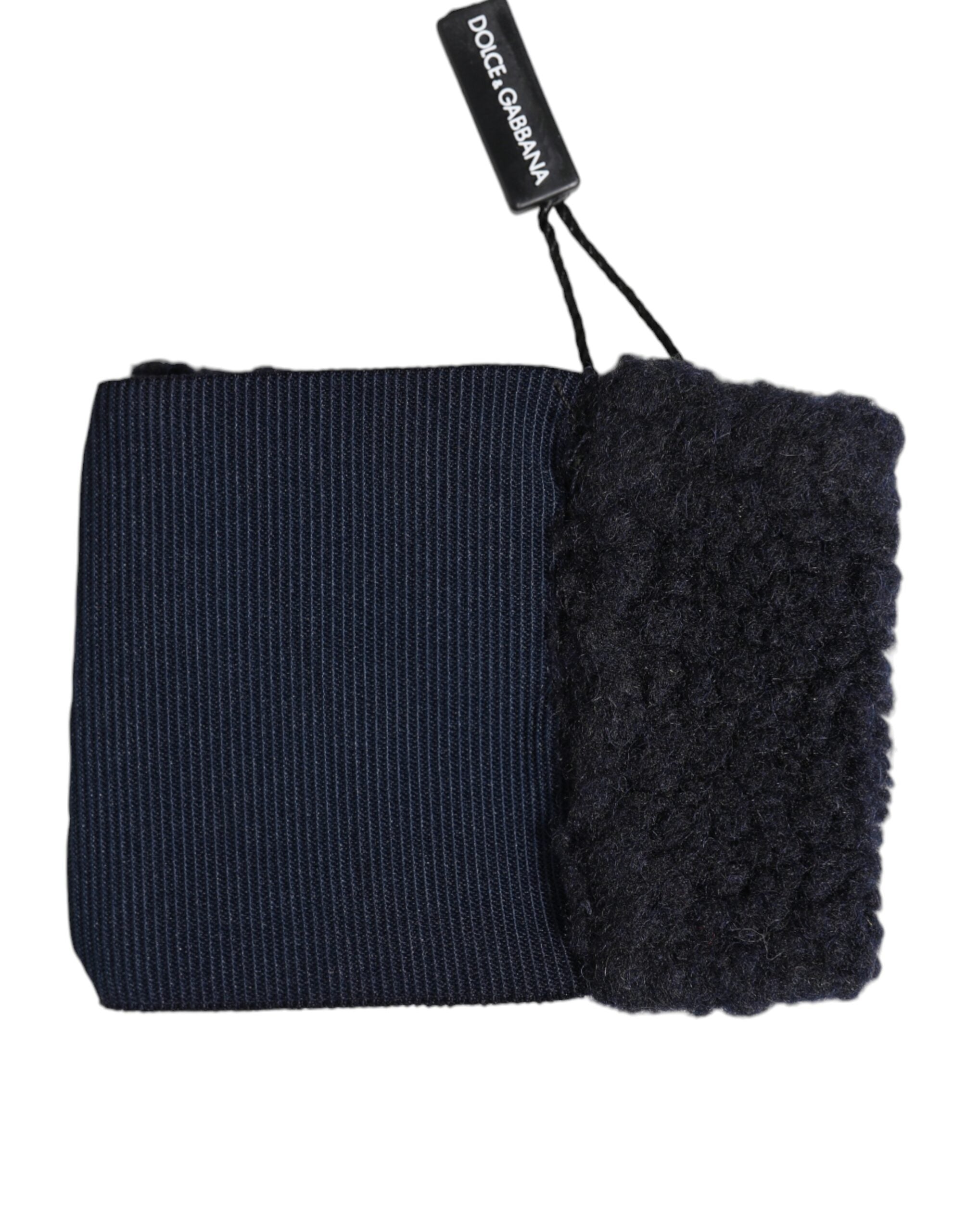 Dolce & Gabbana Zwart Polyester Logo Plaque Mannen Eén Maat Polsband
