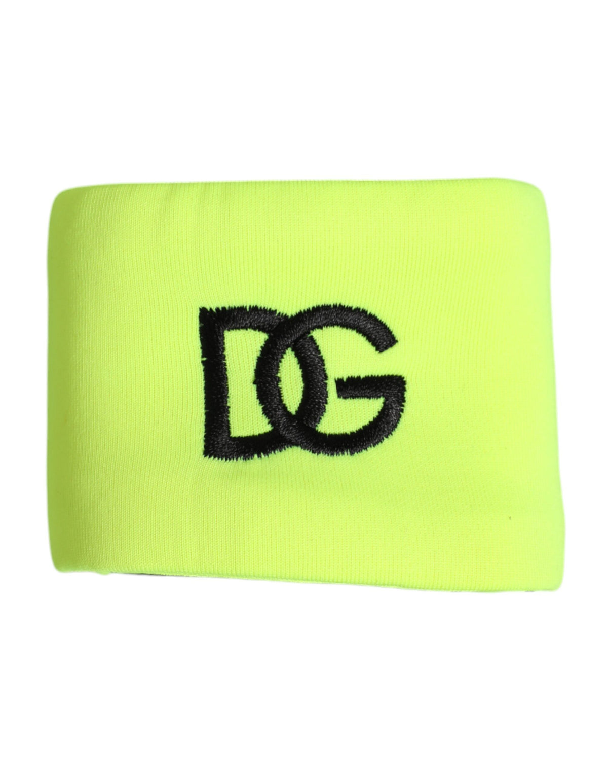 Dolce & Gabbana Gelb Grünes Seidenarmband für Herren mit DG Logo