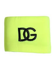 Dolce & Gabbana Gelb Grünes Seidenarmband für Herren mit DG Logo