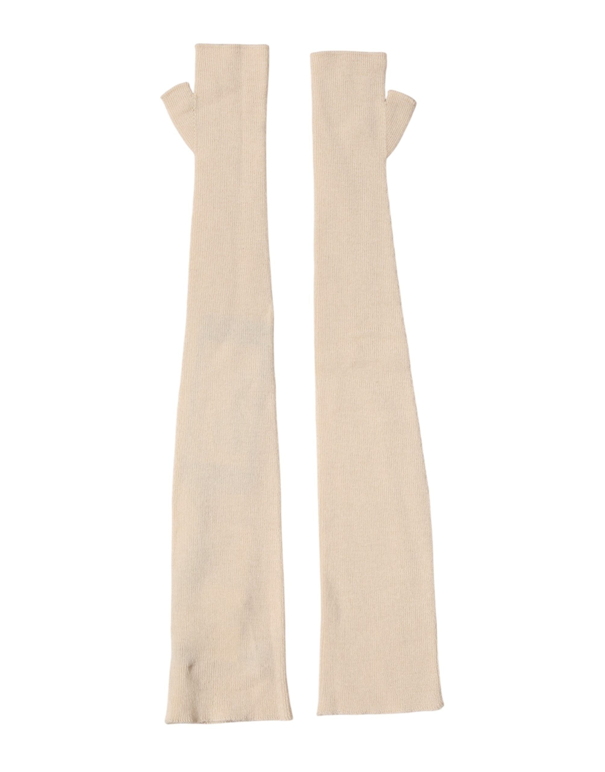 Dolce & Gabbana Beige Woll-Stulpen (fingerlos) für Damen