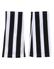 Dolce & Gabbana Schwarz-Weiß Nylon Fingerlose, Handgelenklange Handschuhe