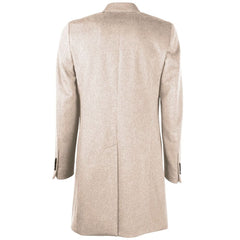 Made in Italy Beige Wool Men Jacket