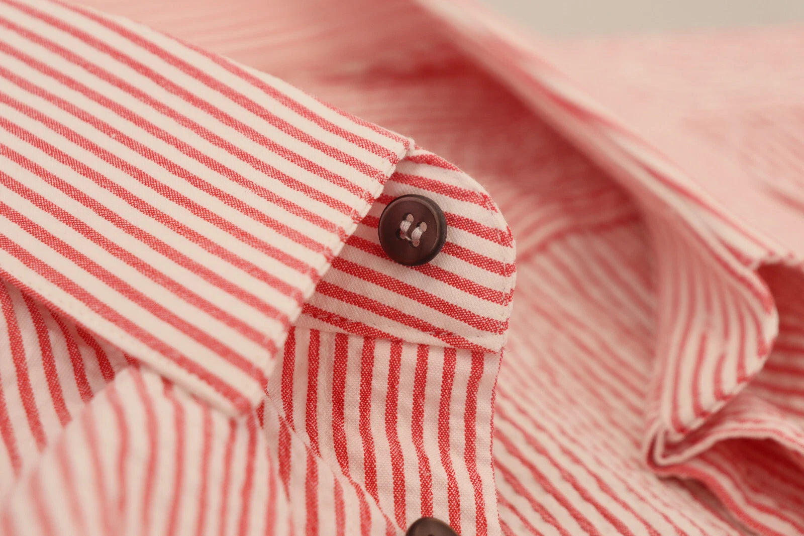 Dolce & Gabbana Rood Wit Gestreepd Katoenen Overhemd Met Korte Mouwen