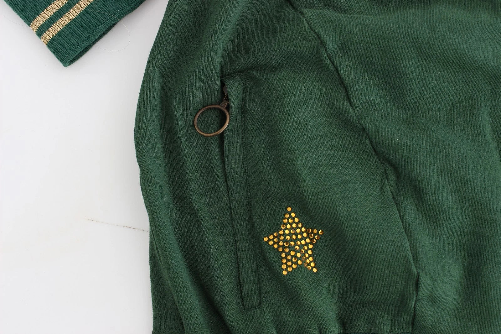 John Galliano Grüner Mock-Zip Cardigan Sweatshirt Pullover Jacke