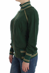 John Galliano Grüner Mock-Zip Cardigan Sweatshirt Pullover Jacke