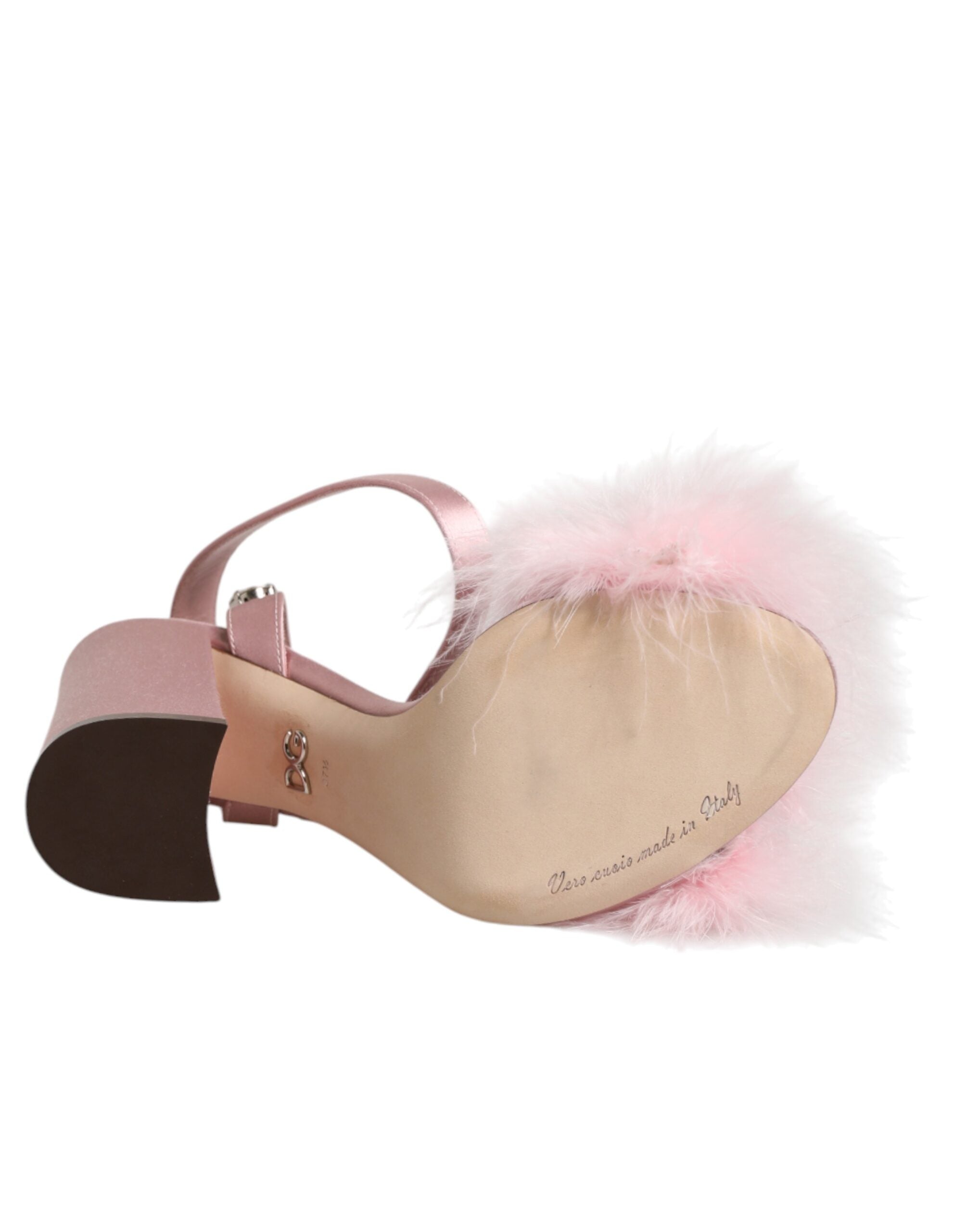 Dolce & Gabbana Pinke Pailletten-Riemchensandalen