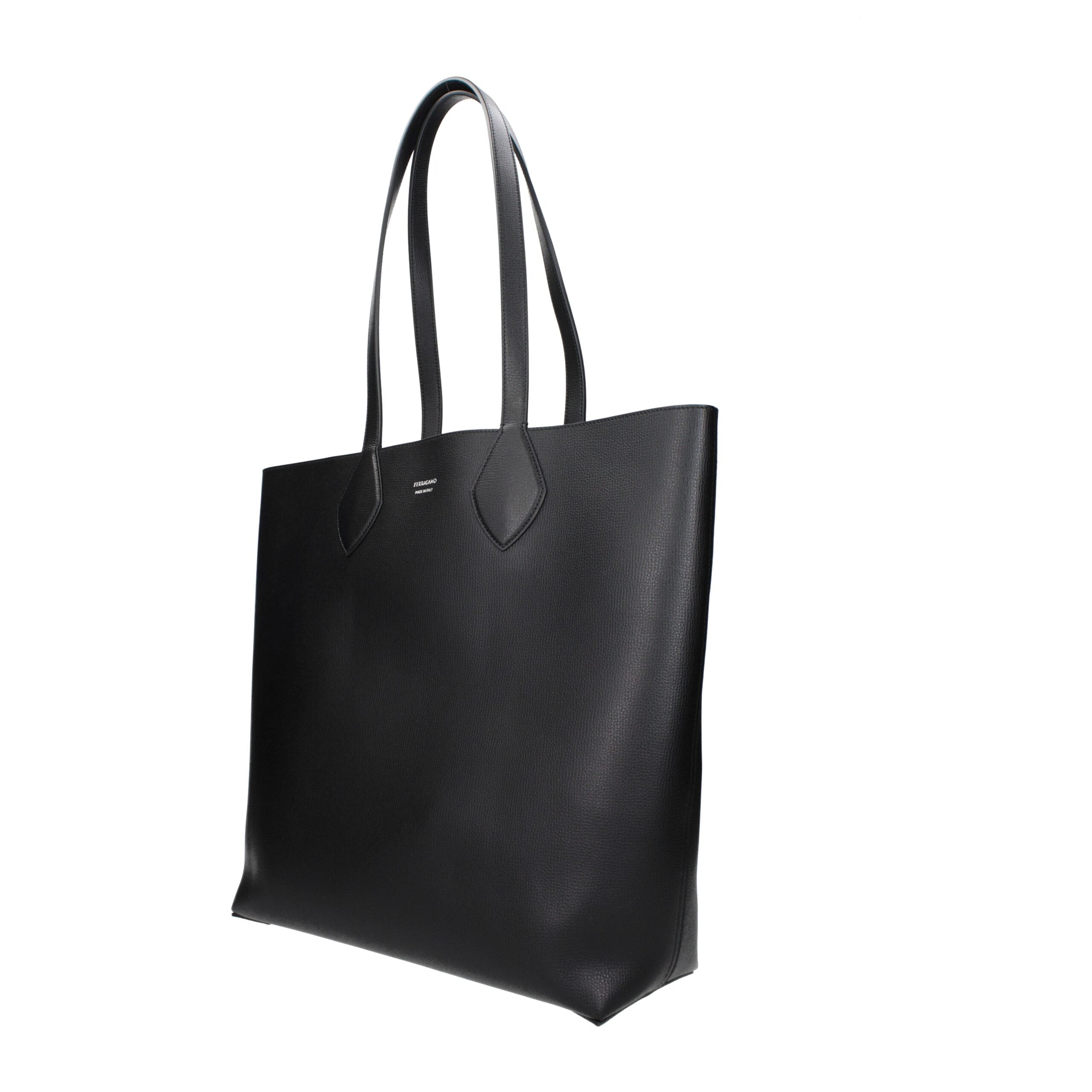 Salvatore Ferragamo Zwart Leren Schoudertas