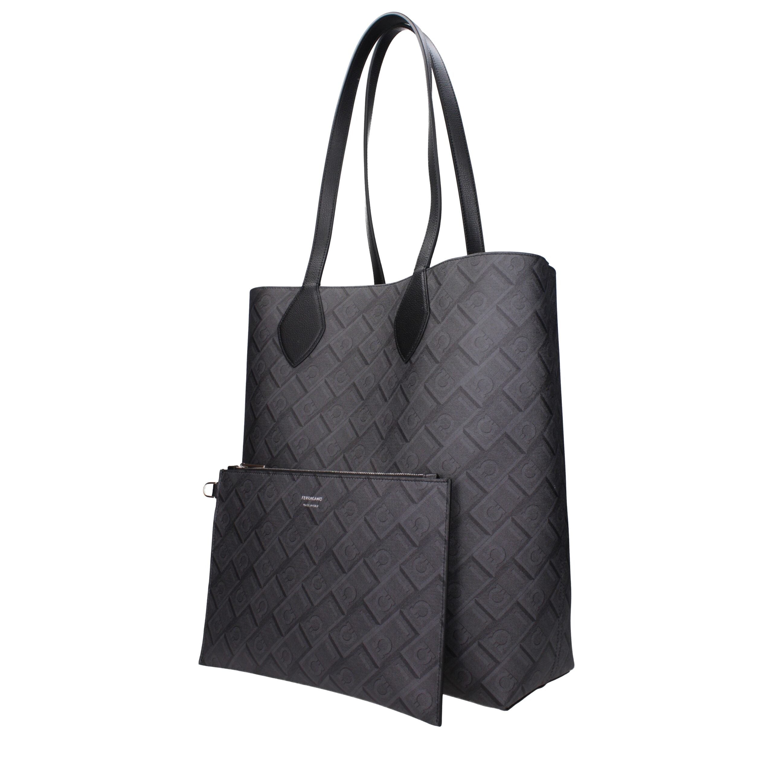 Salvatore Ferragamo Zwart Leren Schoudertas