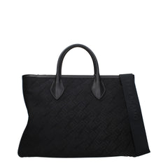Salvatore Ferragamo Zwarte Stoffen Handtas