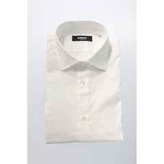 Baldinini Trend White Cotton Men's Shirt