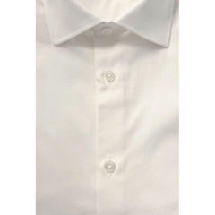 Baldinini Trend White Cotton Men's Shirt