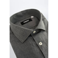 Baldinini Trend Gray Cotton Men Shirt