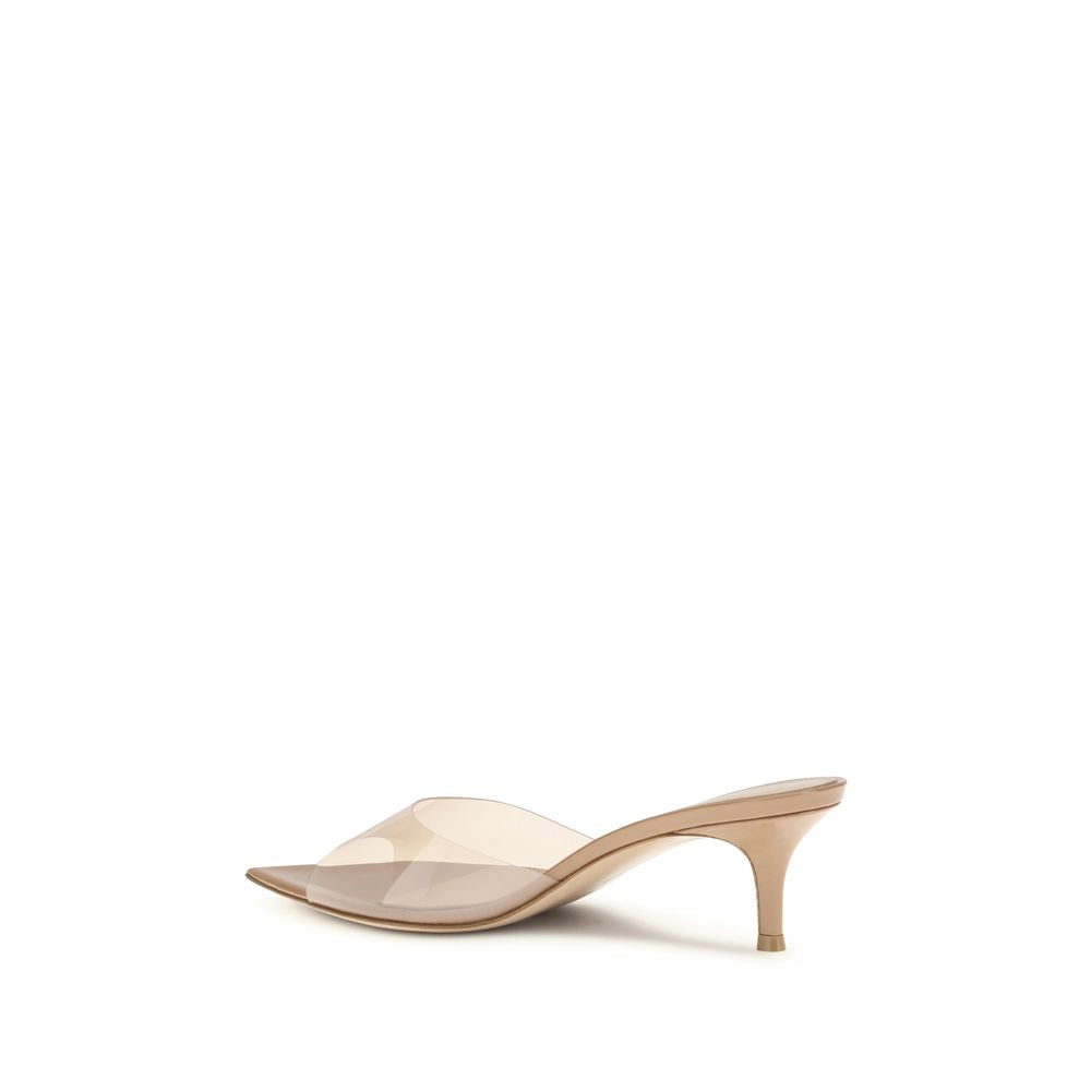 Gianvito Rossi Beige Polyurethan Sandaletten mit Stilettoabsatz