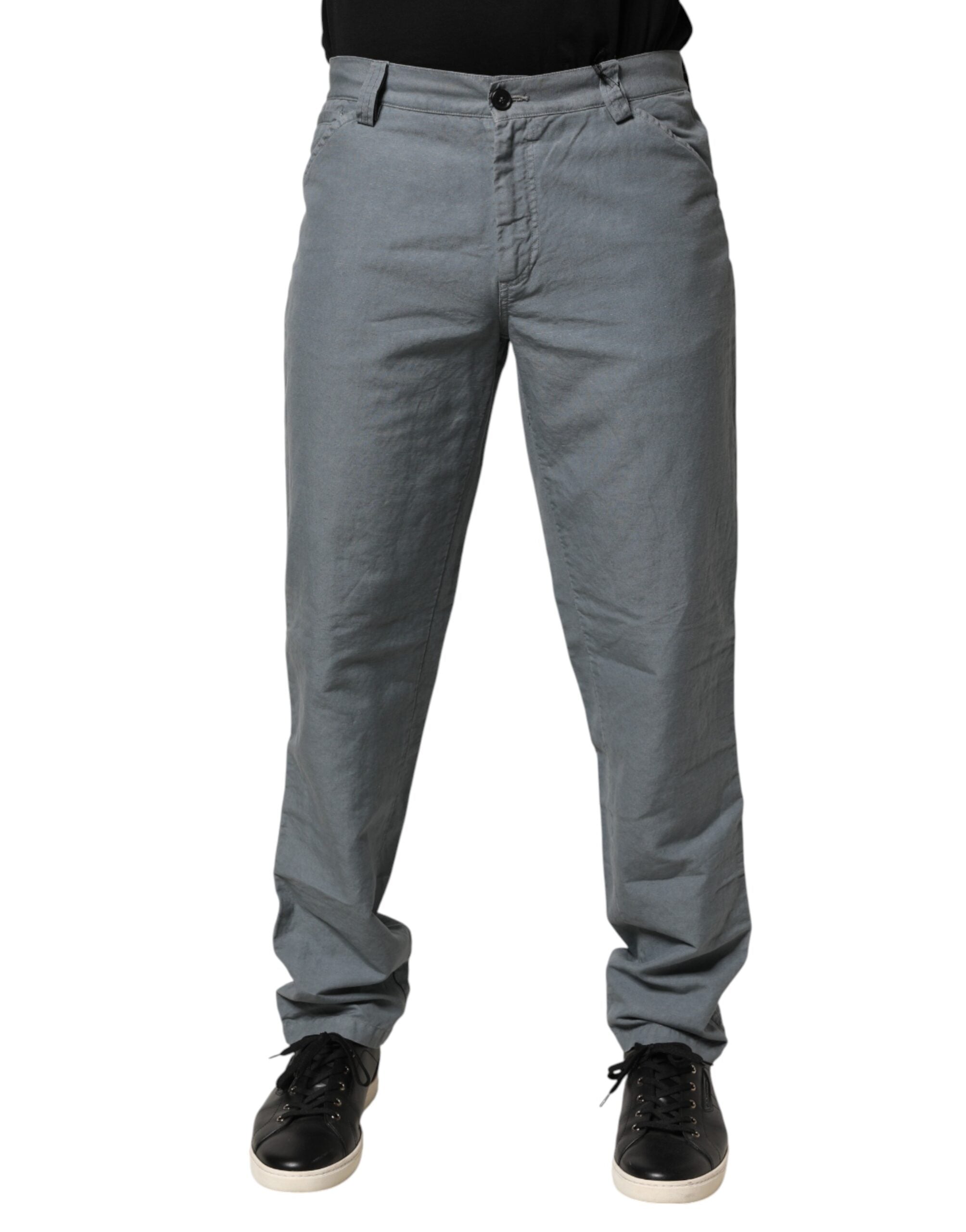 Master Coat Graue Baumwolle Regular Fit Herren Jeans