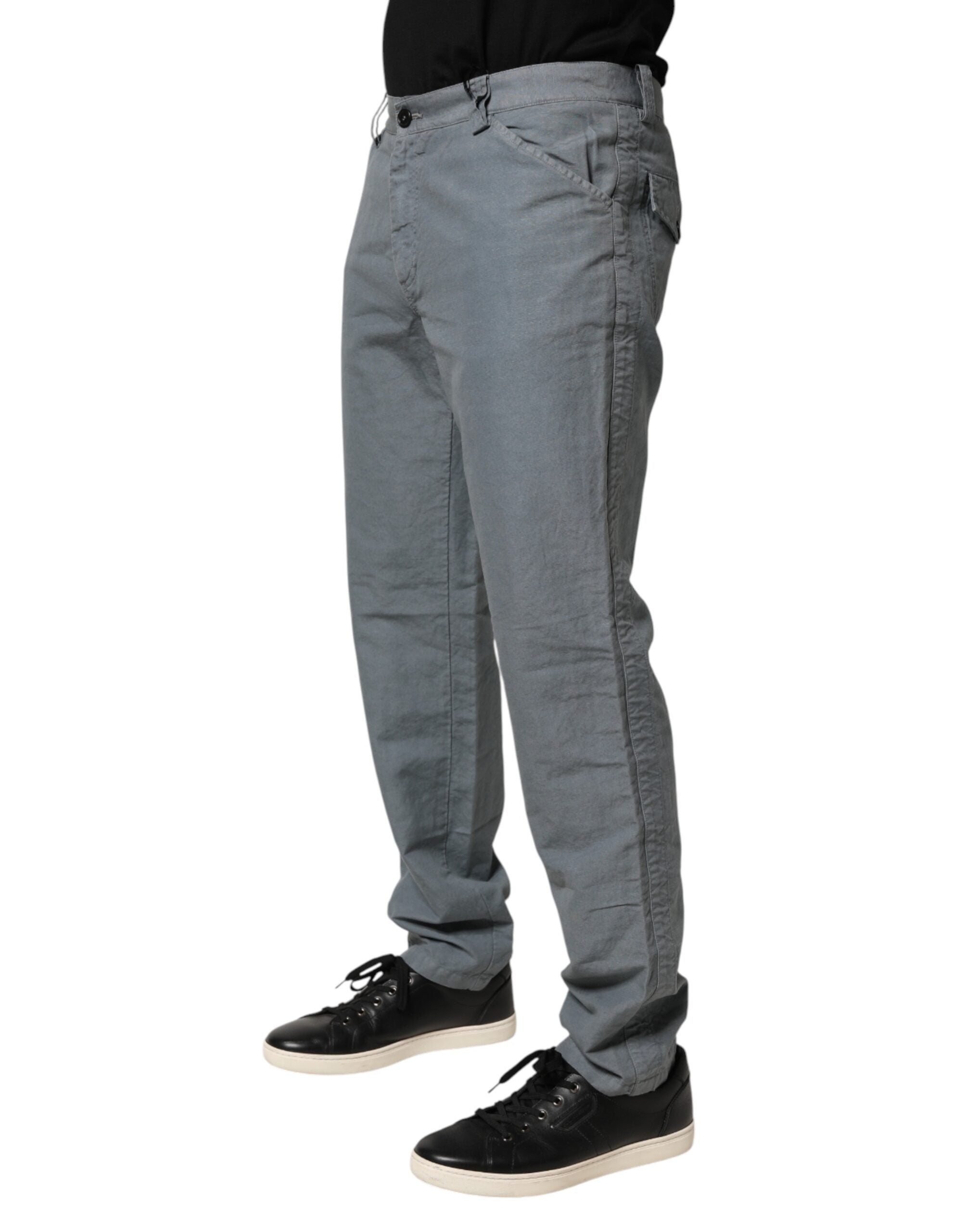 Master Coat Graue Baumwolle Regular Fit Herren Jeans