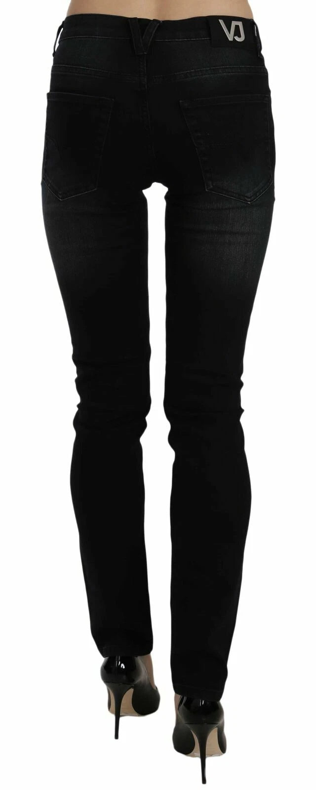 Versace Jeans Couture Dunkelschwarze Dora Slim Fit Jeans