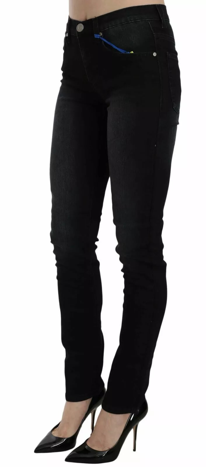 Versace Jeans Couture Dunkelschwarze Dora Slim Fit Jeans