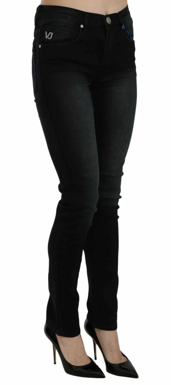 Versace Jeans Couture Dunkelschwarze Dora Slim Fit Jeans