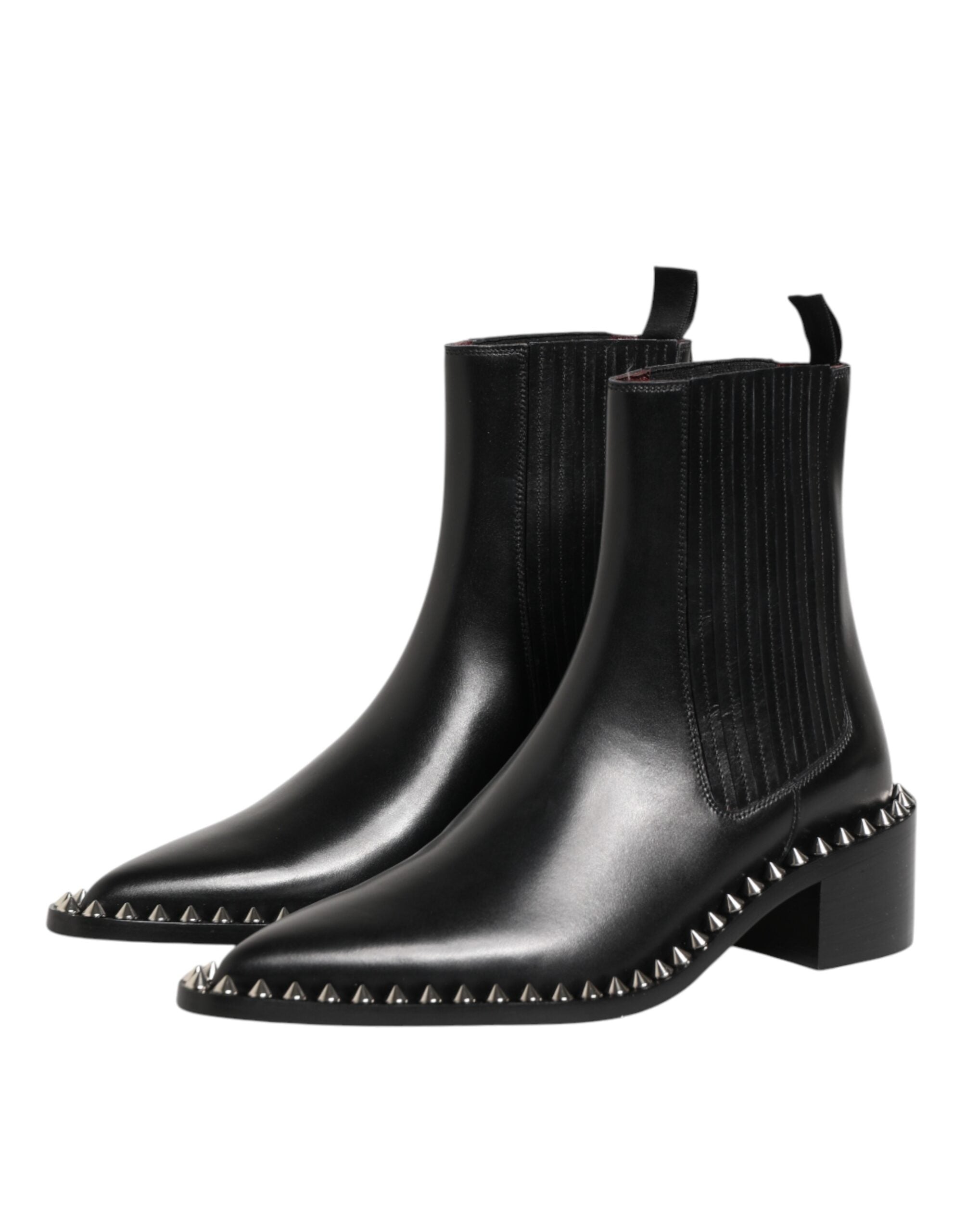 Dolce & Gabbana Chelsea Ankle Boots mit Nieten, schwarz