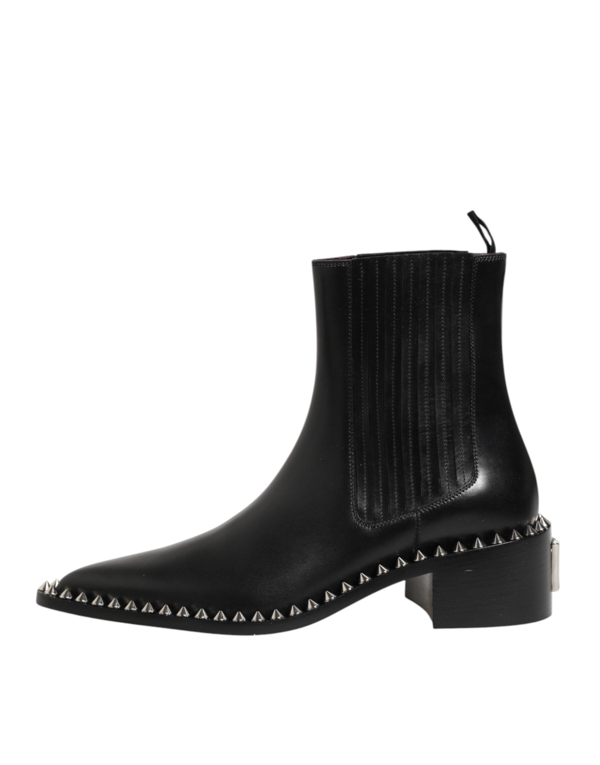 Dolce & Gabbana Chelsea Ankle Boots mit Nieten, schwarz