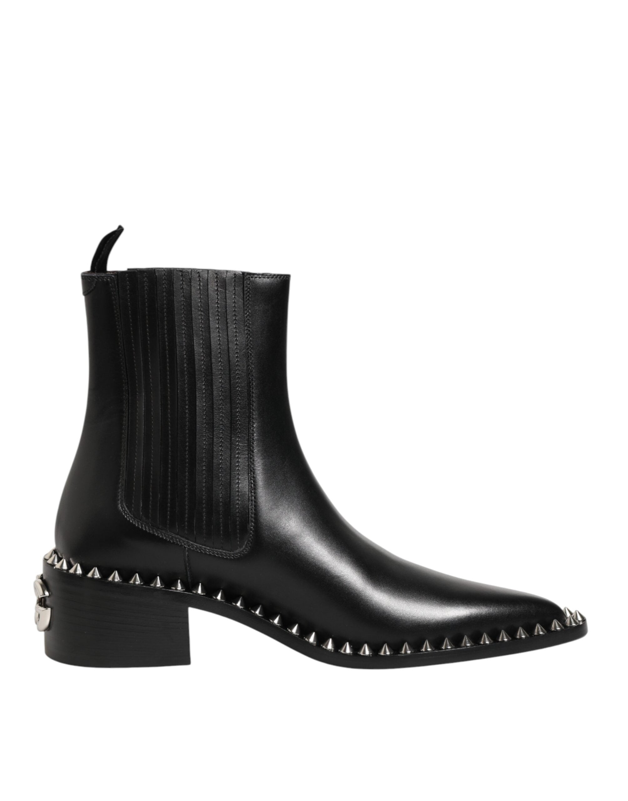 Dolce & Gabbana Chelsea Ankle Boots mit Nieten, schwarz