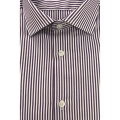 Baldinini Trend Purple Cotton Men Shirt