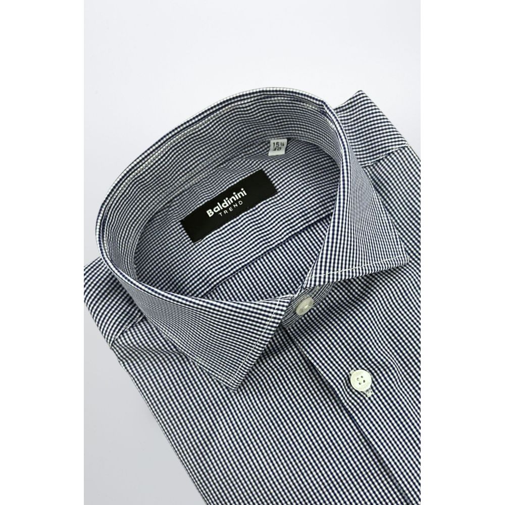 Baldinini Trend Blue Cotton Men Shirt