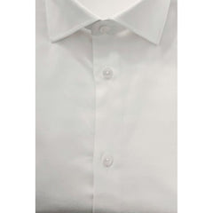 Baldinini Trend White Cotton Men Shirt