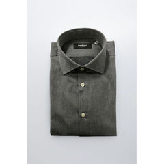 Baldinini Trend Gray Cotton Men Shirt