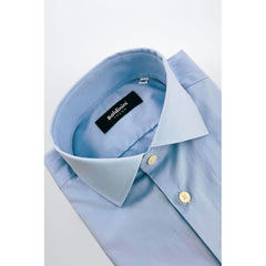Baldinini Trend Light Blue Cotton Men Shirt