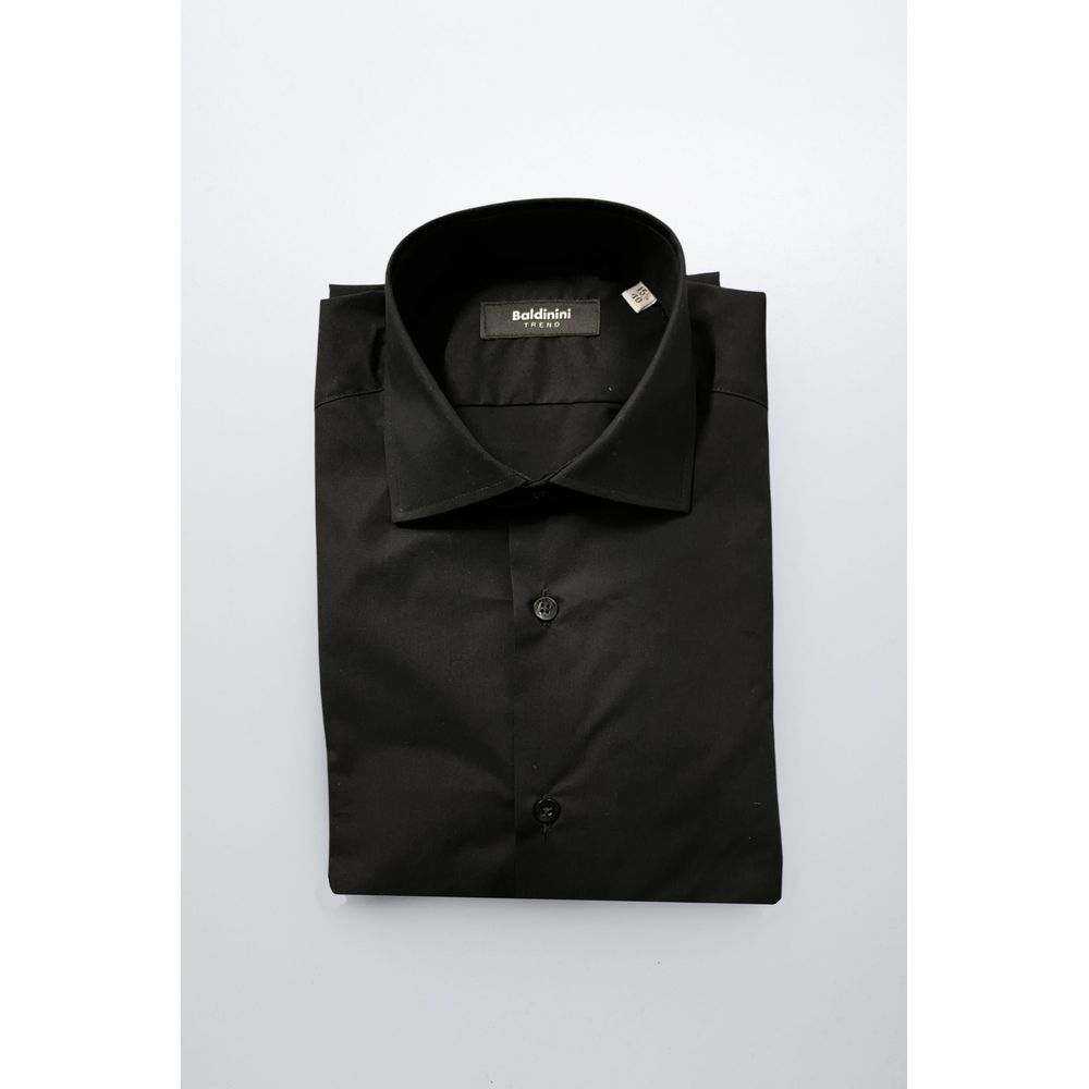 Baldinini Trend Black Cotton Men Shirt